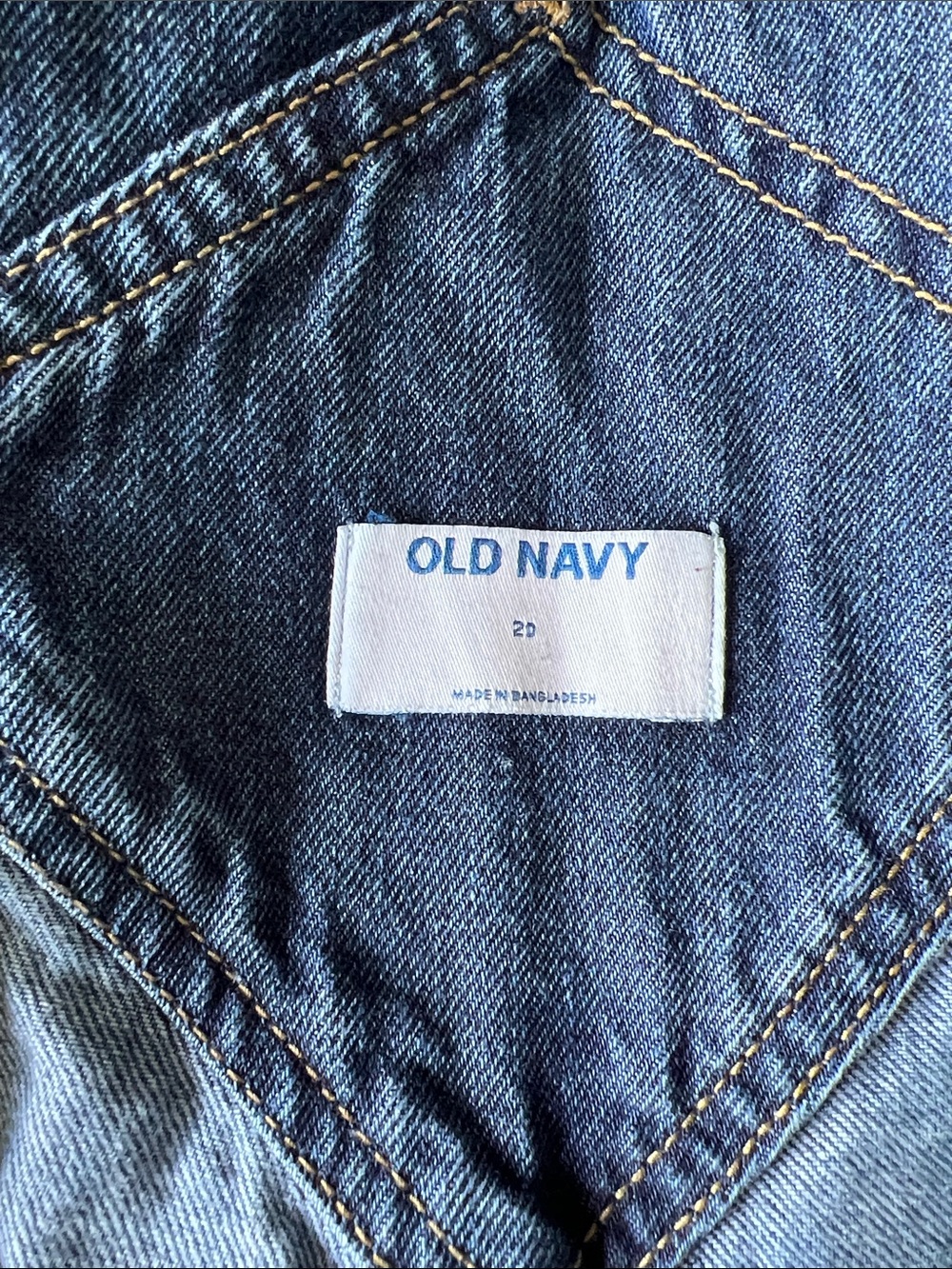 Old Navy Dark Blue Denim Overalls - Picture 3 of 3